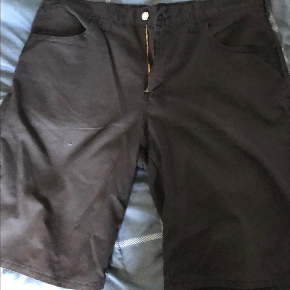 Black khaki shorts